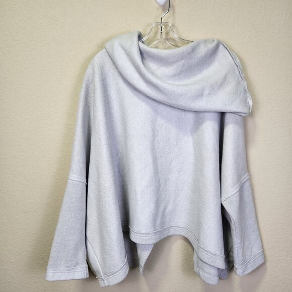 Free People Huntington Oversized Pullover Womens S Cowl Neck Sweatshirt Tulip - Picture 7 of 16